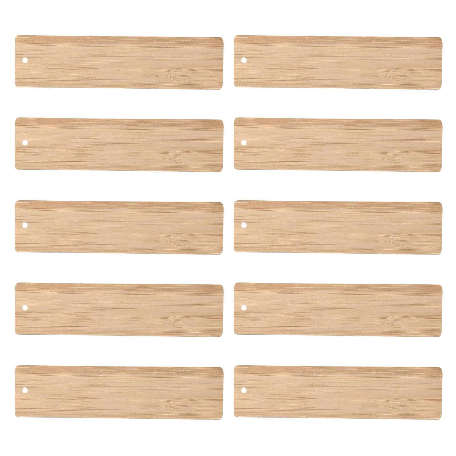 

10 Pcs Bamboo Bookmarks Blank Cut DIY Craft Tags 12cmx3cm Smooth Edges Round Corners Unfinished Hanging naments