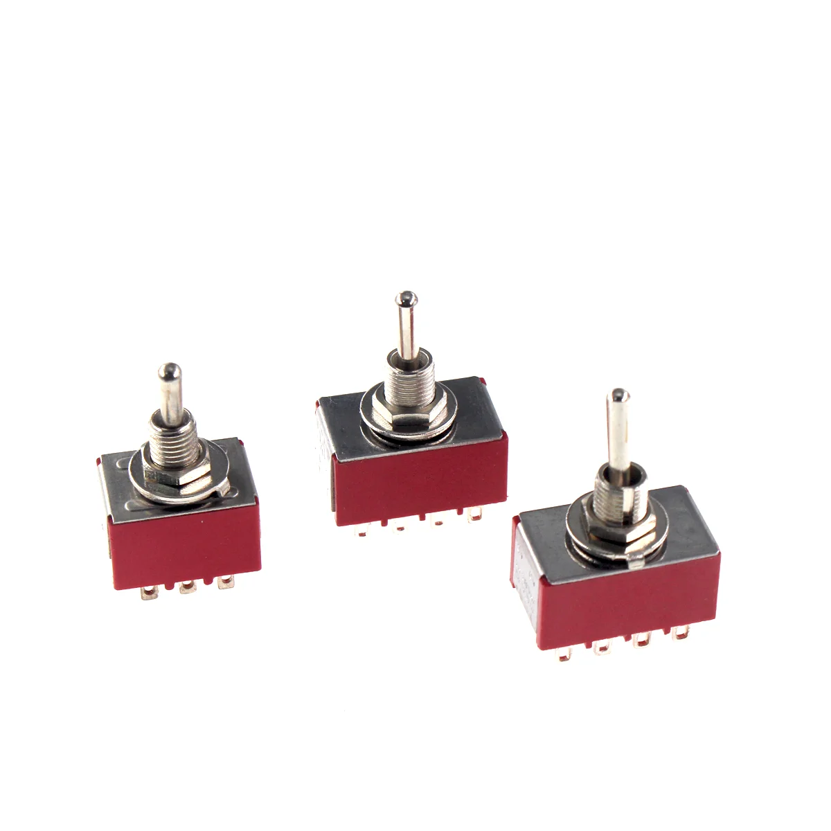 5PCS Miniature Lever Toggle Switch Single Pole Double Throw ON-OFF-ON /ON-ON 1/4 Inch Mounting PS/MTS-102 103 202 202 303 402