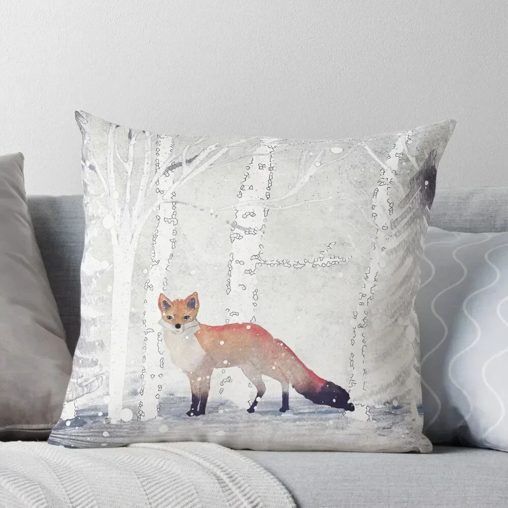 WINTER FOX by Monika Strigel Throw Pillow Pillow Decor christmas cushions covers Sofa Pillow Cover