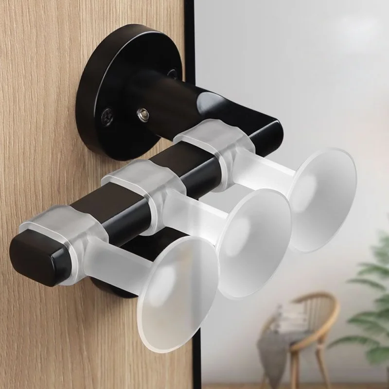 Transparent Rubber Suction Door Stopper Mute Anti-Collision Shock Wall Protector Pad For Door Handle Home Improvement