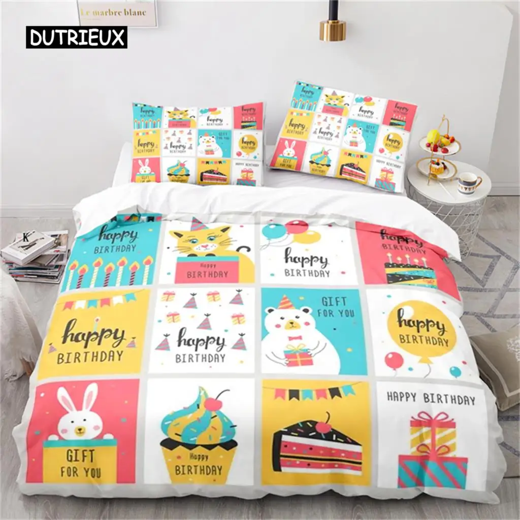 

Duvet Cover Cute Cartoon Animal King for Kids Girls Boy Teen Gift Cute Dinosaur Dog Comforter Cover Microfiber Bedding Bedroom