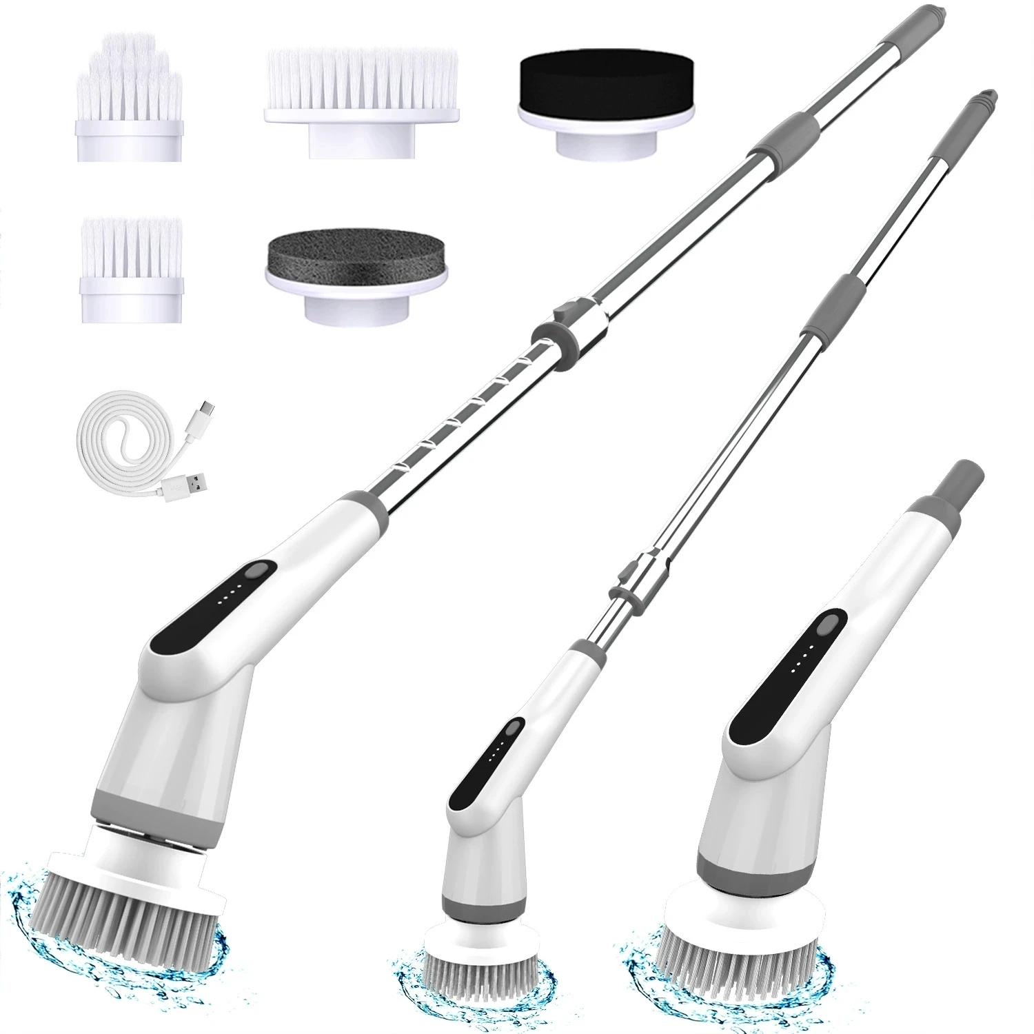 

Многофункциональная бытовая электрическая щетка для чистки кухни, инструмент с длинной ручкой, беспроводной перезаряжаемый электрический очиститель, комплект устройств