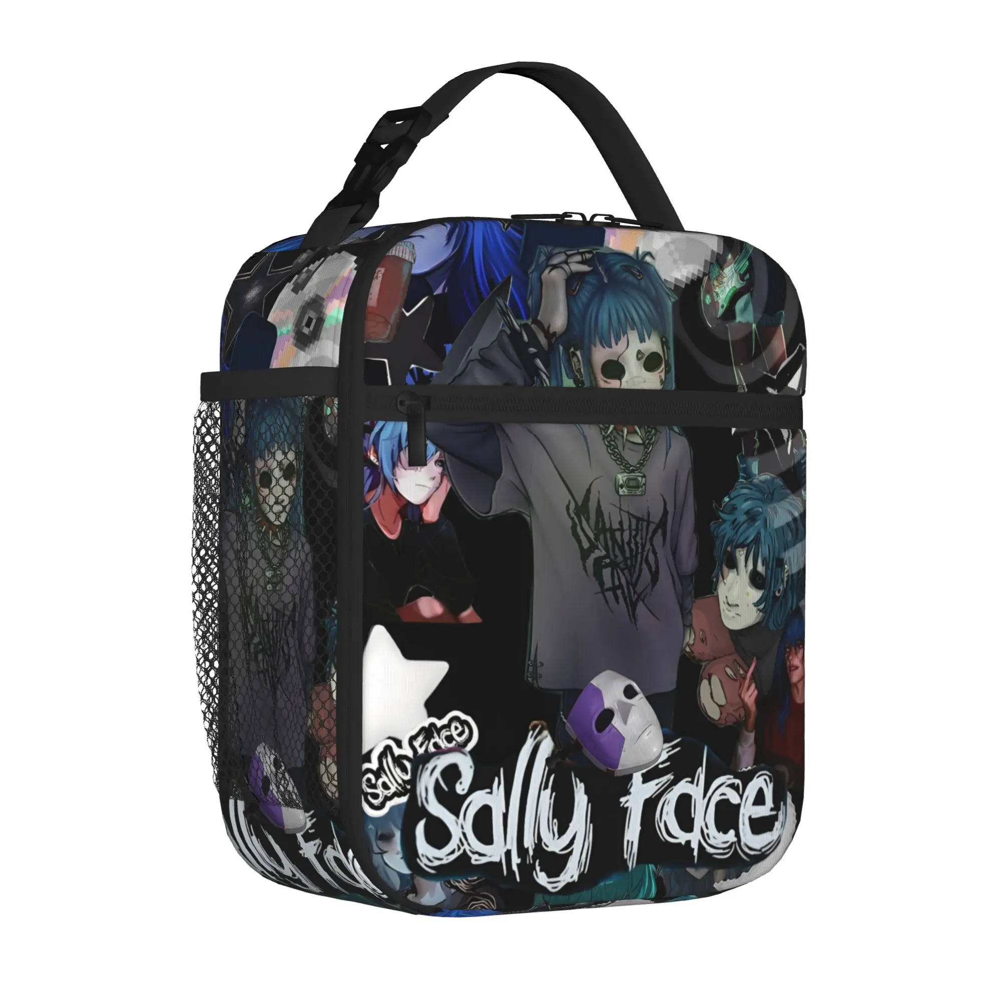 Sally Face Sal Fisher SF Insulated Lunch Tote Bag for Picnic Game Gothic Reusable Cooler Thermal Washable Bento Bags