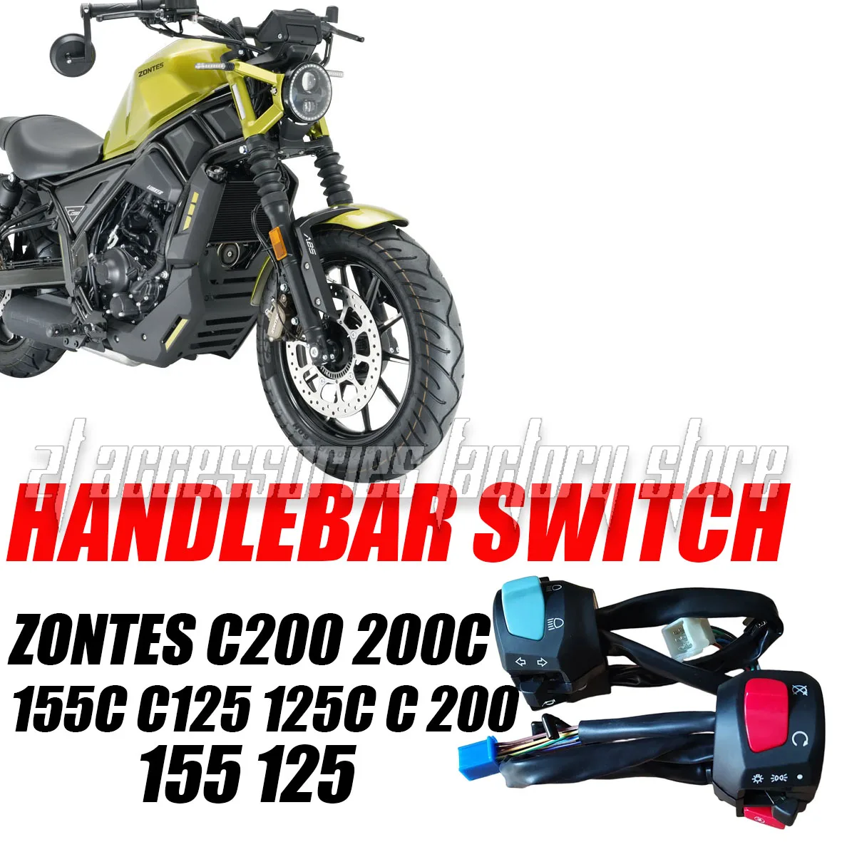 

Suitable for Shengshi C200 200C C155 155C C125 125CC motorcycle handlebar switch with choke horn turn signal headlight electric