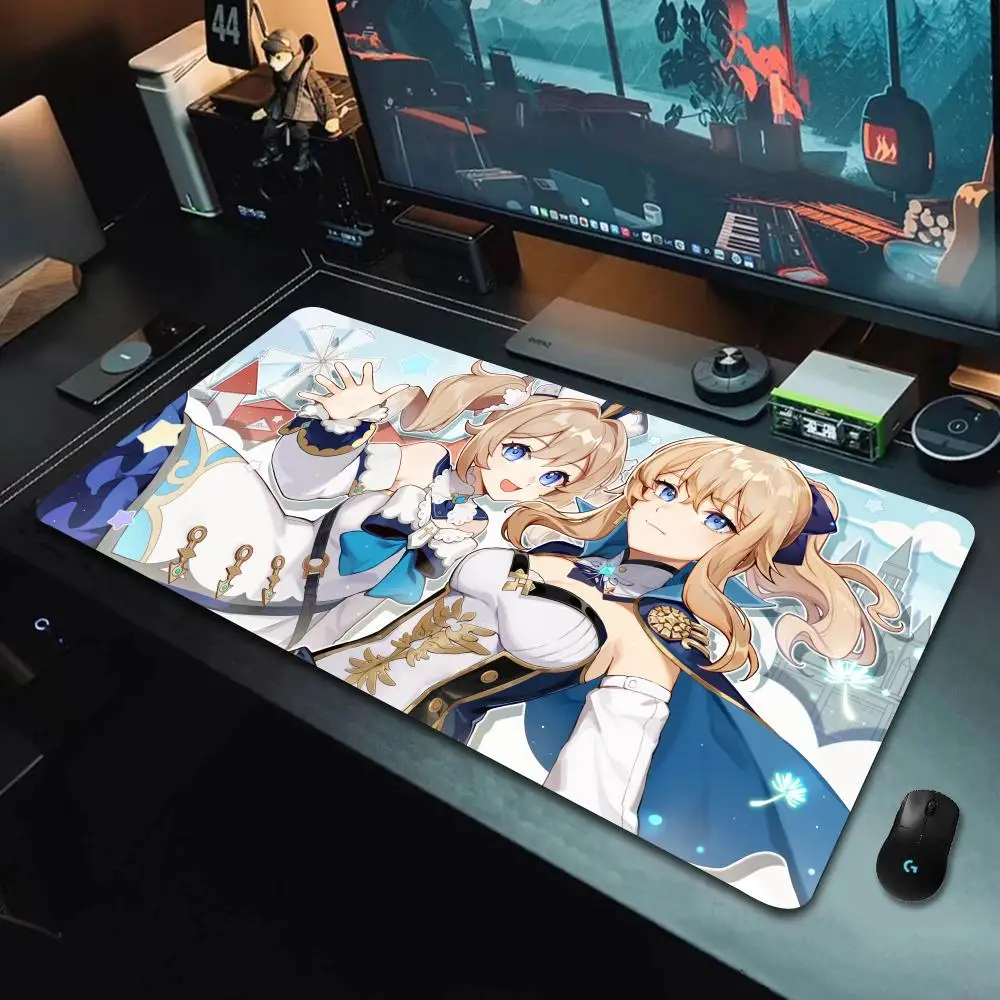 Alfombrilla de ratón de Anime Genshin Impact para Gaming, alfombrilla de ratón grande para teclado, alfombrillas de escritorio para ordenador, Kawaii