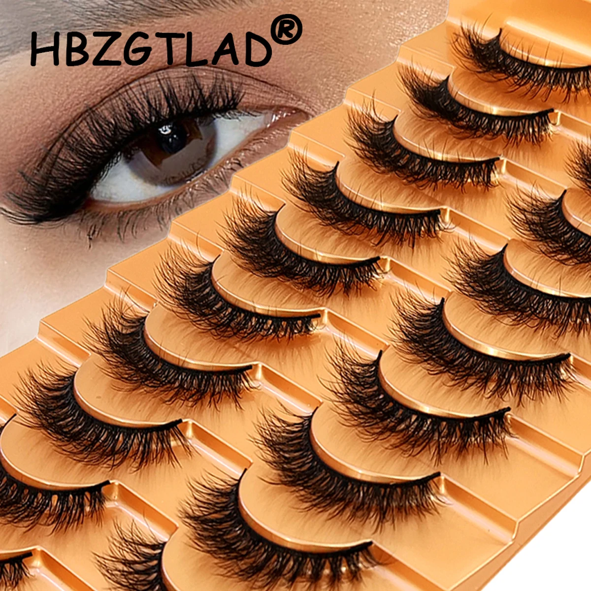 10 pairs of eyelashes makeup soft fluffy 3D artificial mink false eyelashes soft full thickness Wispy natural false eyelashes
