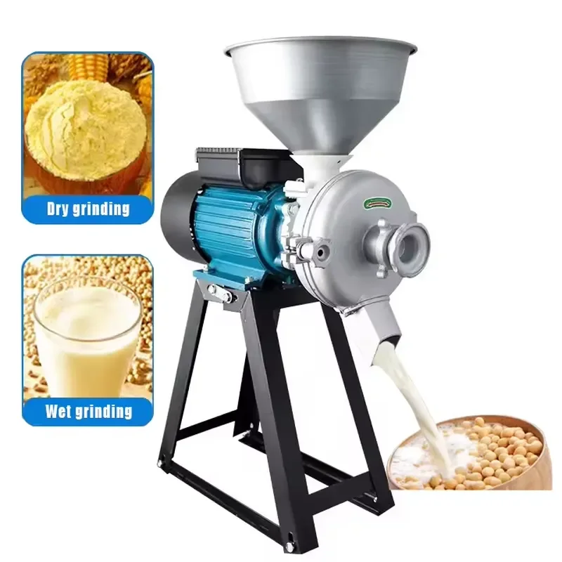 Mini Electric Mill Rice Flour Soybean Wheat Condimen Spice Cereal Peanut Corn Mill Grinder for Sale Small Corn Grind