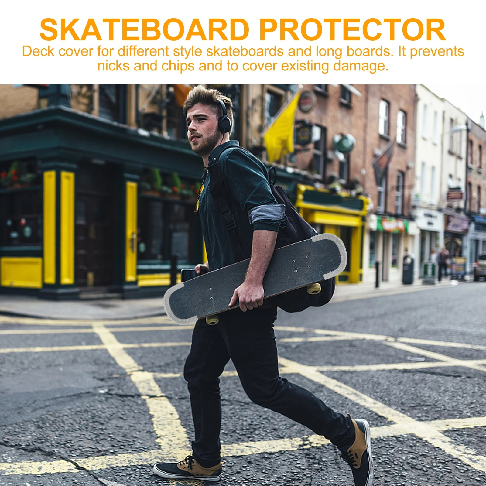 4 قطعة لوح التزلج المضاد للتصادم U على شكل قطاع غطاء حواف واقية ل حراس سطح السفينة حماية من الصدمات مقاوم للماء بولي كلوريد الفينيل الصلب #1