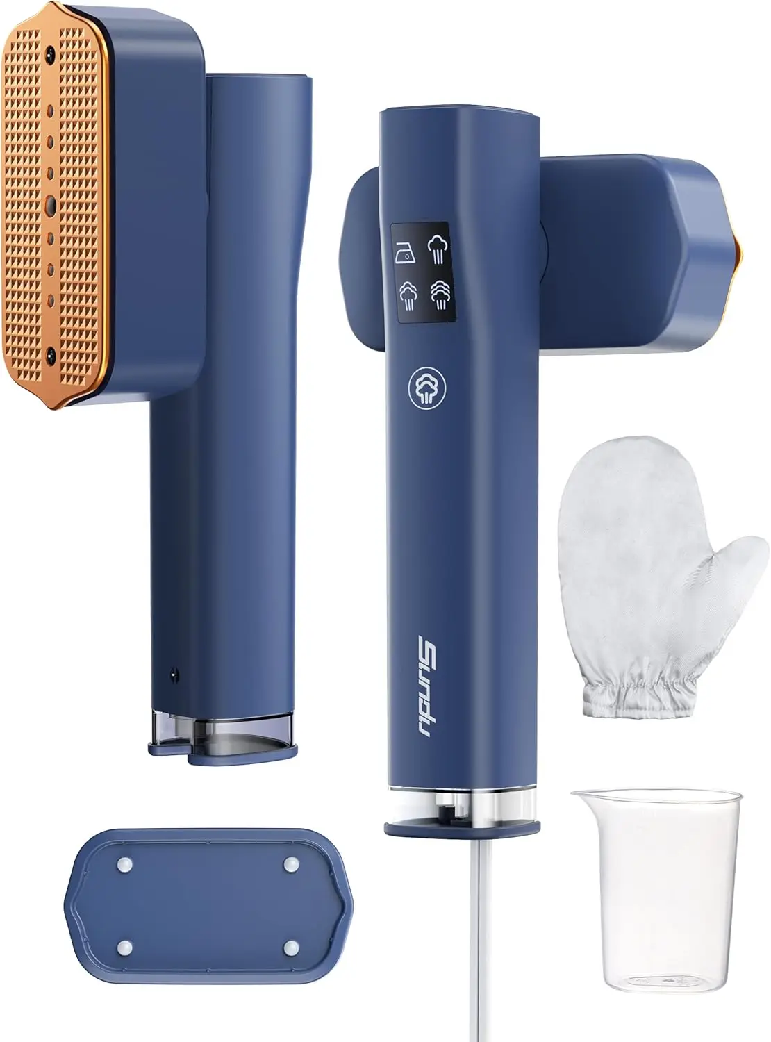 

Портативный отпариватель и утюг 2-в-1 для путешествий, быстрый нагрев за 15 секунд, резервуар 100 мл, 25 минут непрерывного отпаривания, 1200 Вт для дома и путешествий