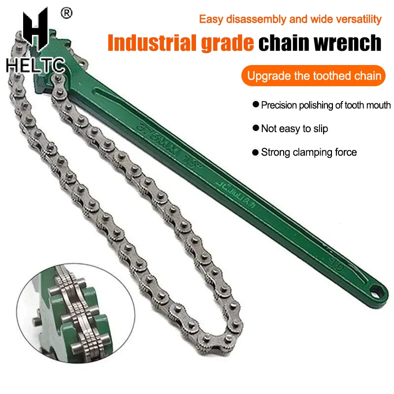 

Belt Filter Element Wrench Chain Wrench Tool 8/12 Inch Oil Change Machine Filter Element Wrench Rubber Anti Slip Belt Wrench