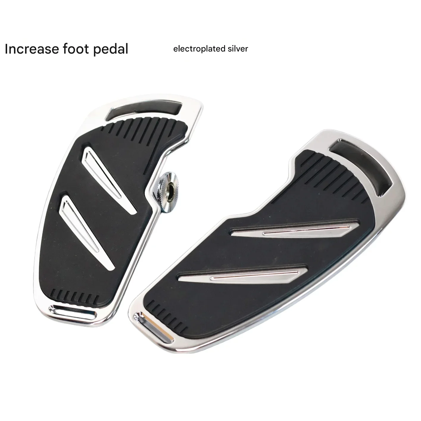 FOR QJMOTOR 600/500/400/350/300/250V Retro Widened Foot Pegs, 3D Anti-Slip Hollow Drainage Design, Front & Rear Adjustable Shift