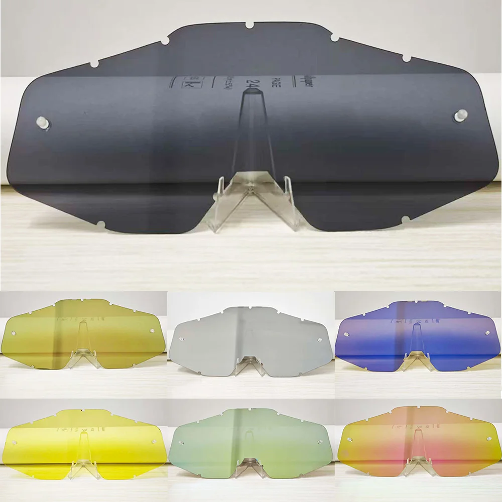 Replaceable Motorcycle Goggle Lens for ACC MX Offroad Riding, 1/2/3PC Optional, Multiple Colors Available