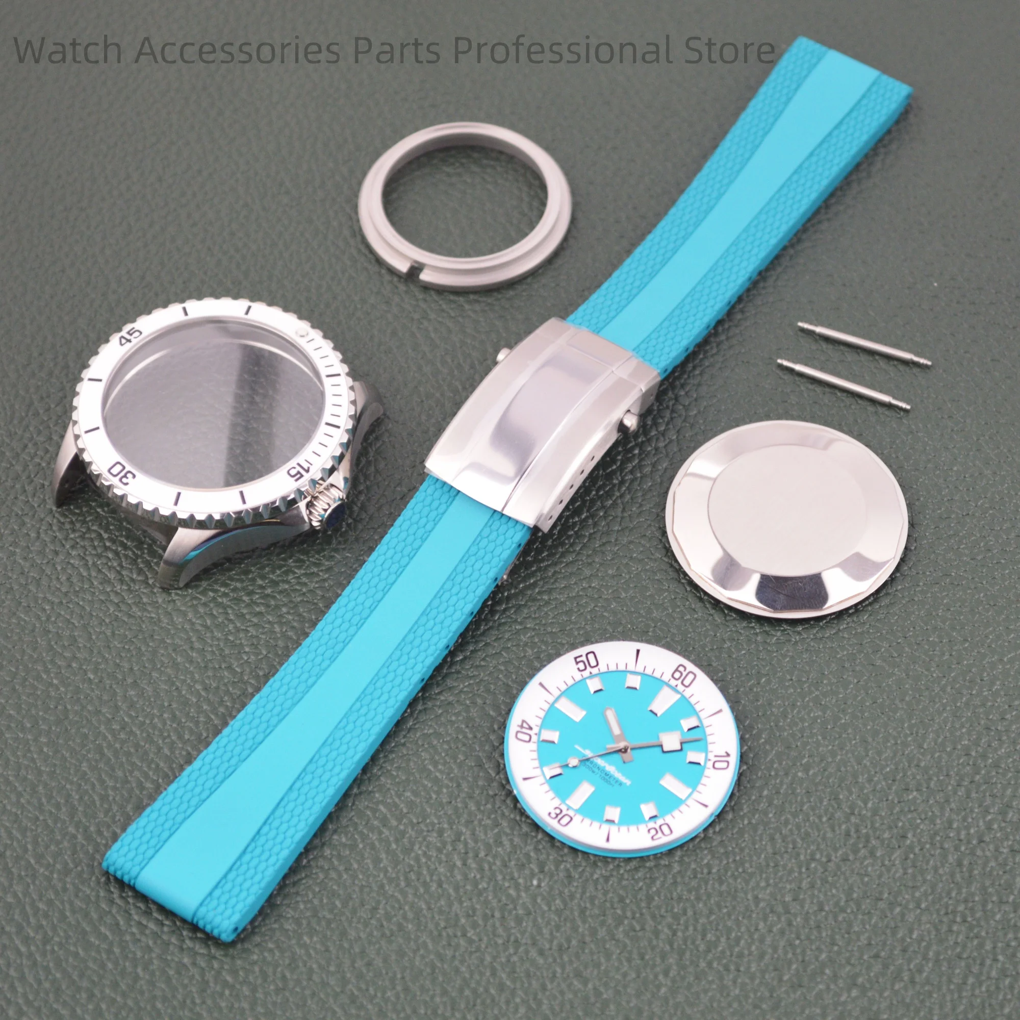 

for SUPEROCEAN 200m Dive NH35 Case Strap Dial Hands Watch Case Stainless Steel Sapphire Crystal Case fit NH35 NH36 Movement