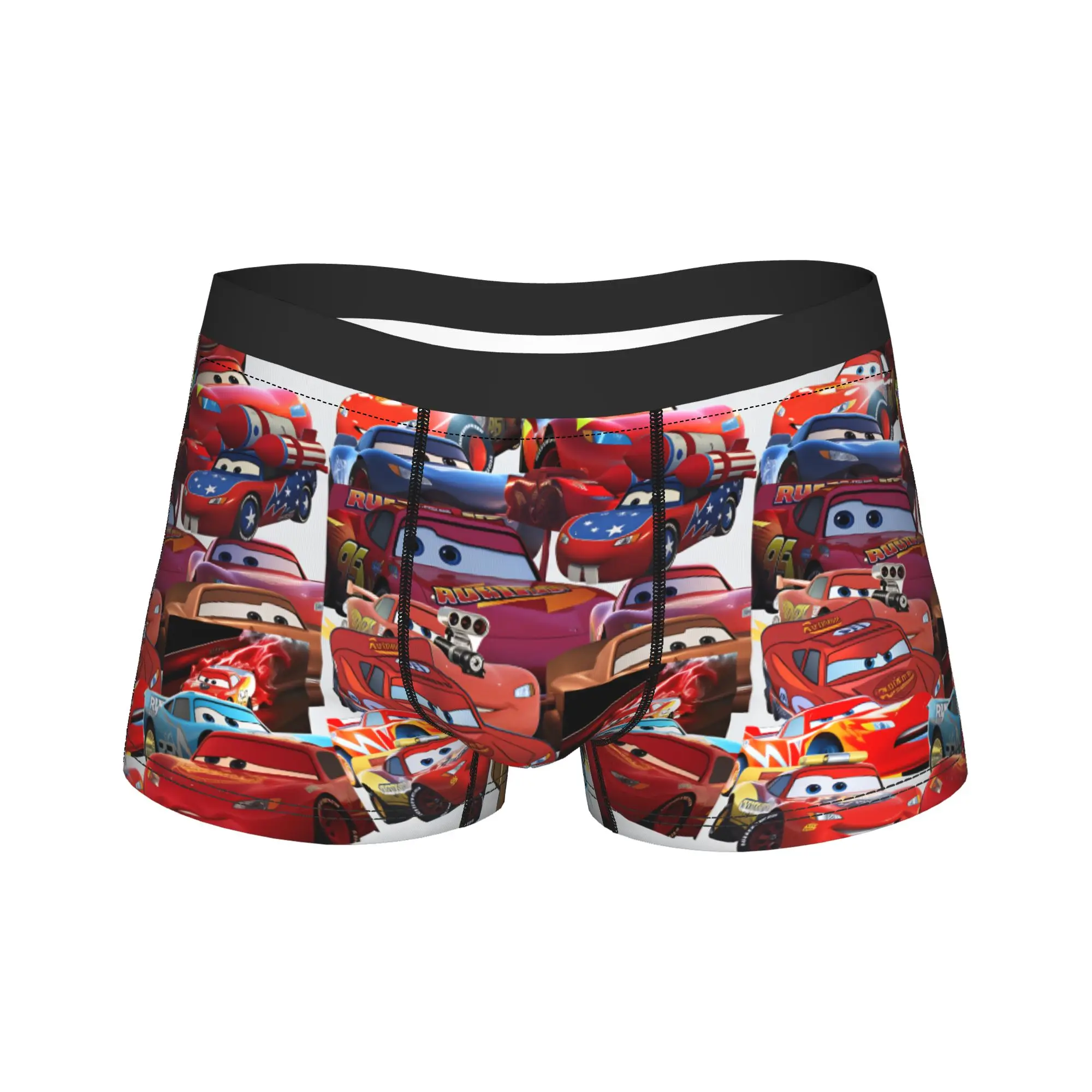 

Cars Lightning McQueen Mater Fantasy Collage Boxer Brief Underwear Trenky Men Comfortable Boxer Shorts Plus Size Underpants