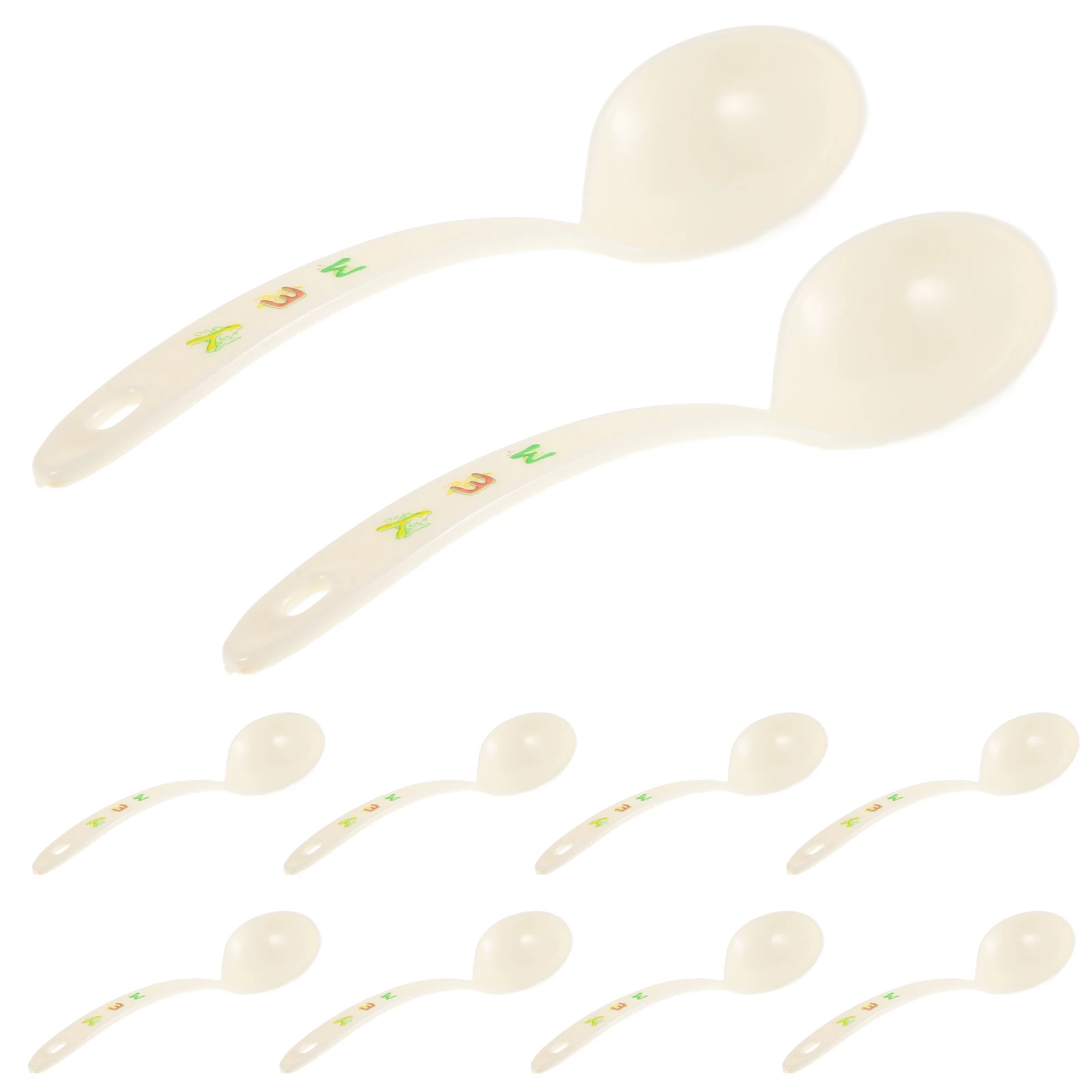 

Chinese Rice Soup Ladle Long Handle Hot Pot Spoons PP Kitchen Tool Serving Mixing Plastic Hot Pot Spoons