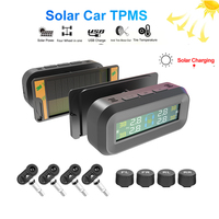 Solar TPMS Car Tire Pressure Alarm Digital Color Display with 8 Sensors Waterproofs For Cars Tire Air Pressure Temperature Gauge