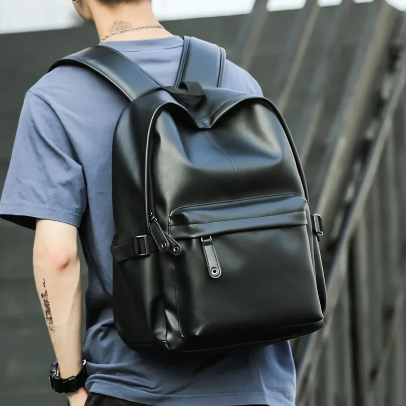 

Men Leather Laptop Backpack Large Antitheft Travel Backpack High Quality Fashion Large Capacity Knapsack Bags for Male