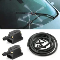 Boquilla de pulverización para limpiaparabrisas de coche, boquilla ajustable de 4 vías, actualización instalada en brazo de 8mm/9mm, accesorios para coche