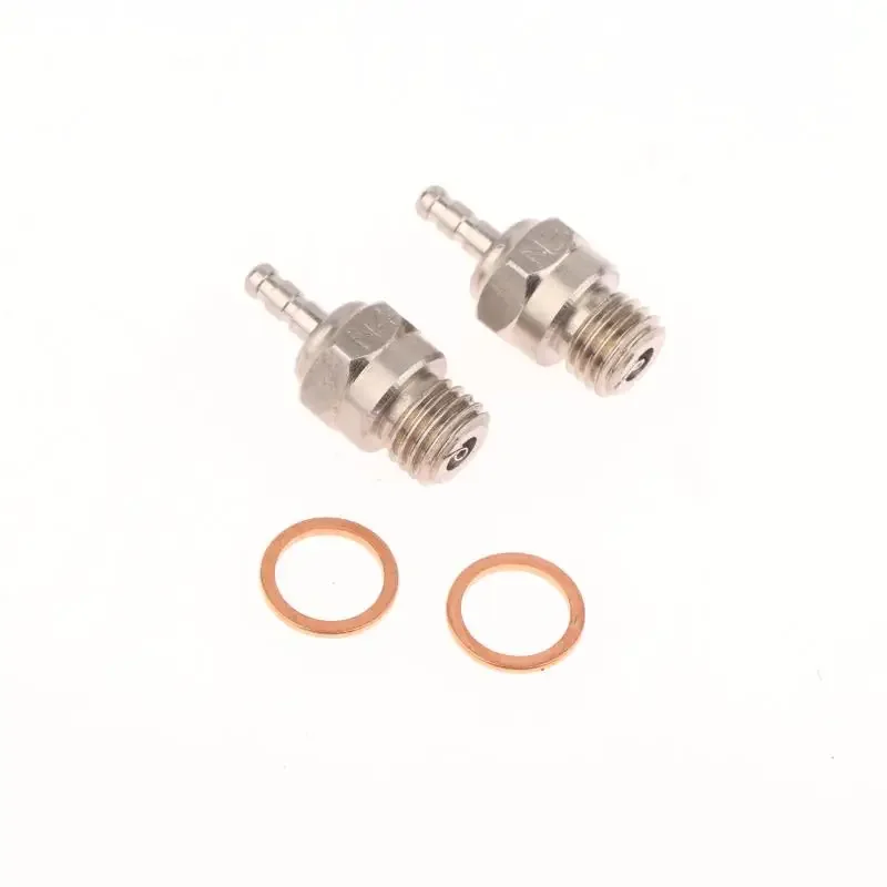 

2Pcs Spark Glow Plug No.8 N3 N4 Hot 70117 Compatible With RC Nitro Engines Car Truck Buggy