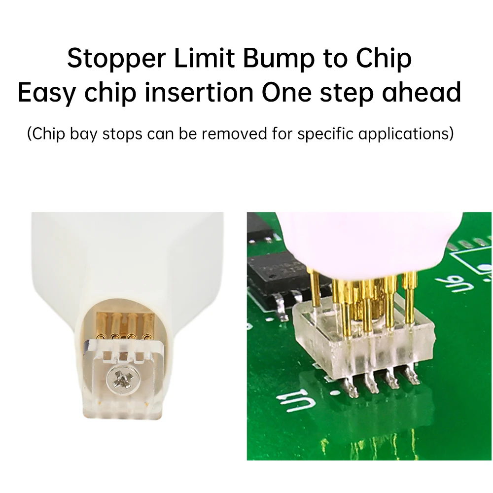 Microchip SOP8/WSON8/QDFN8, Pin de resorte SMD, programador de sonda de prueba de lectura/escritura, adecuado para programa de escritura de prueba, burn-in