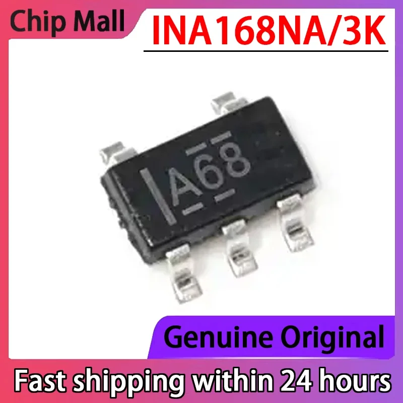 

Оригинальный INA168NA/3K с трафаретной печатью A68 60 В, чип монитора шунта тока SOT23-5