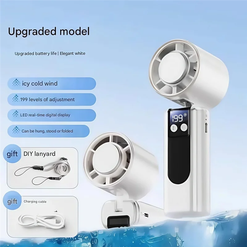 ABSQ-مروحة تبريد محمولة USB مروحة صغيرة فائقة السرعة قوية محمولة في الهواء الطلق ضغط الثلج قطعة أثرية للتبريد