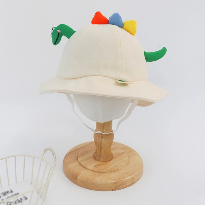 Spring Autumn Cartoon Dinosaur Baby Fisherman Hat Children\'s Sun Protection Cap Kids Toddler Boys Girls Baby Sun Hats