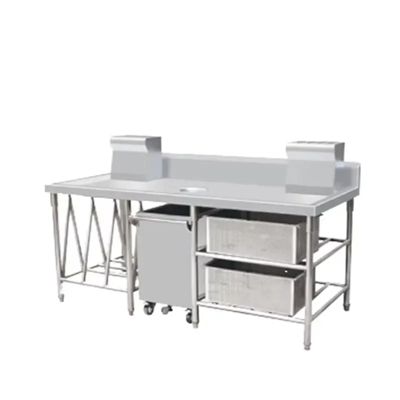 Multifunctional stainless steel commercial kitchen workbench for dining room furniture
