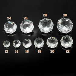 Guirxiété de perles de diamant en cristal clair, pièces de lampe de lustre, brin de table, décoration de mariage, artisanat de bricolage, camal, 12-30mm