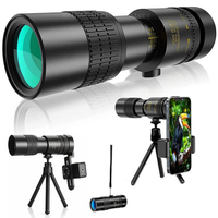 Powerful 10-300x40 HD Monocular Telescope Long Range Zoom With Tripod Phone Clip For Outdoor Hunting Camping Tourism