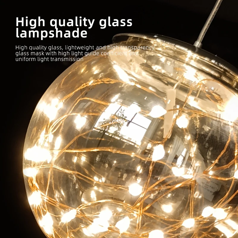 Living Room Chandelier Modern Ceiling Pendant Lamp Glass Pendant Light For Bedroom Chandeliers Pendant Lights Dining Table image 4