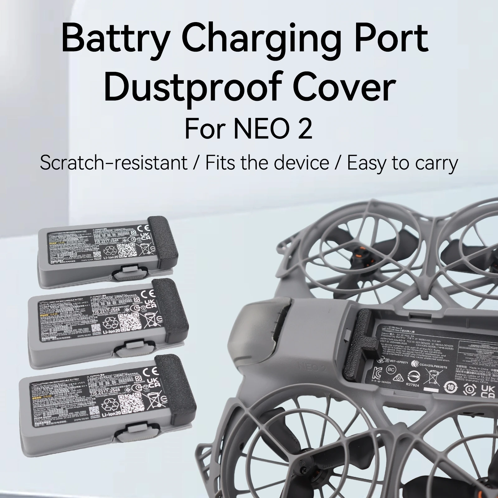 

For DJI NEO 2 Battery Dust Cover - Short-Circuit Prevention and Oxidation Protection Charging Port Cover Accessory