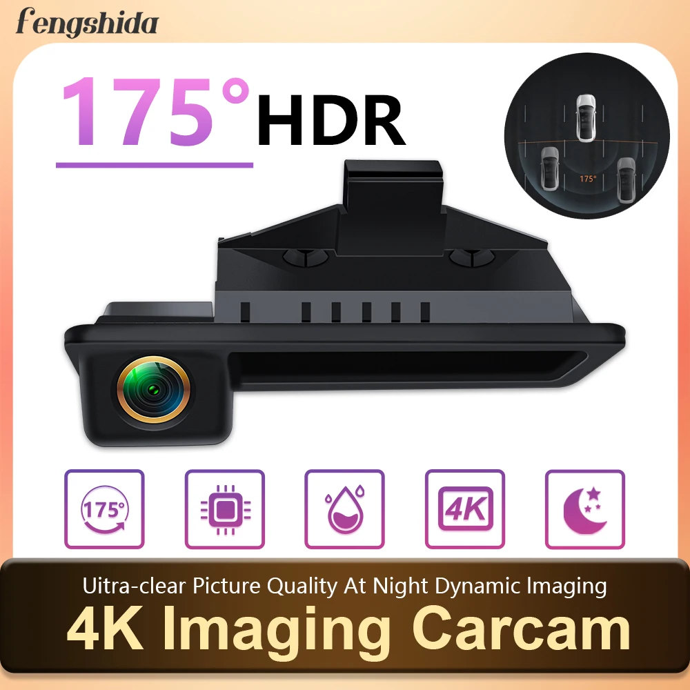 

Rear View Camera For BMW X1 X3 E39 E53 E82 E88 E84 E90 E91 E92 E93 E60 Camera AHD 175° Backup Reverse AHD 2K Fisheye Lens Camer