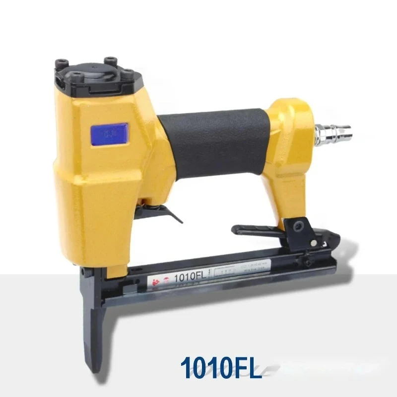1010FL Long Nose Pneumatic Stapler Air Nail Gun for Sofa Fabric Furniture Leather Upholstery Making