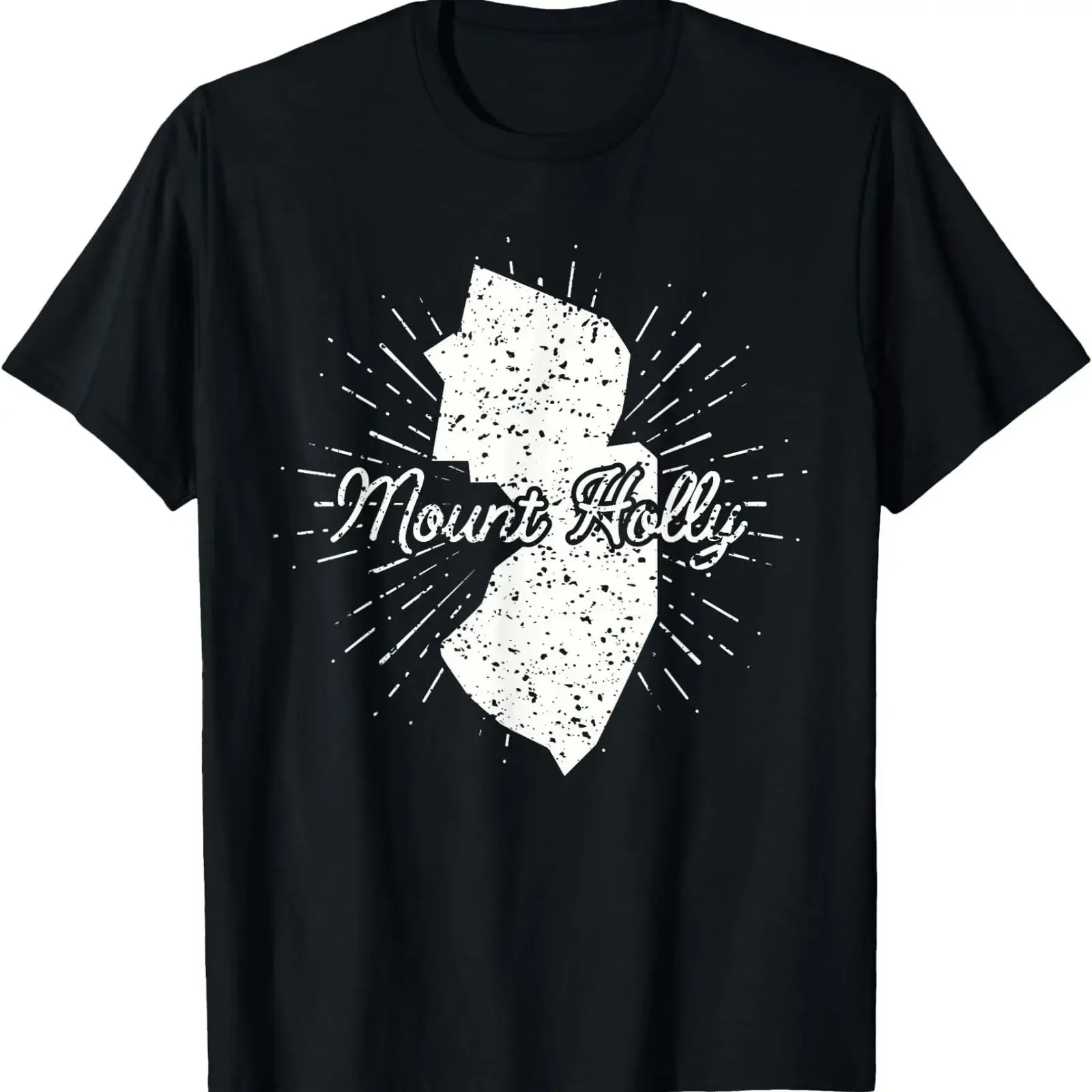 Mount Holly New Jersey T Shirt vintage Washed Stylish Top For Everyday Wear homme designer clothes Stretched Soft Slightly