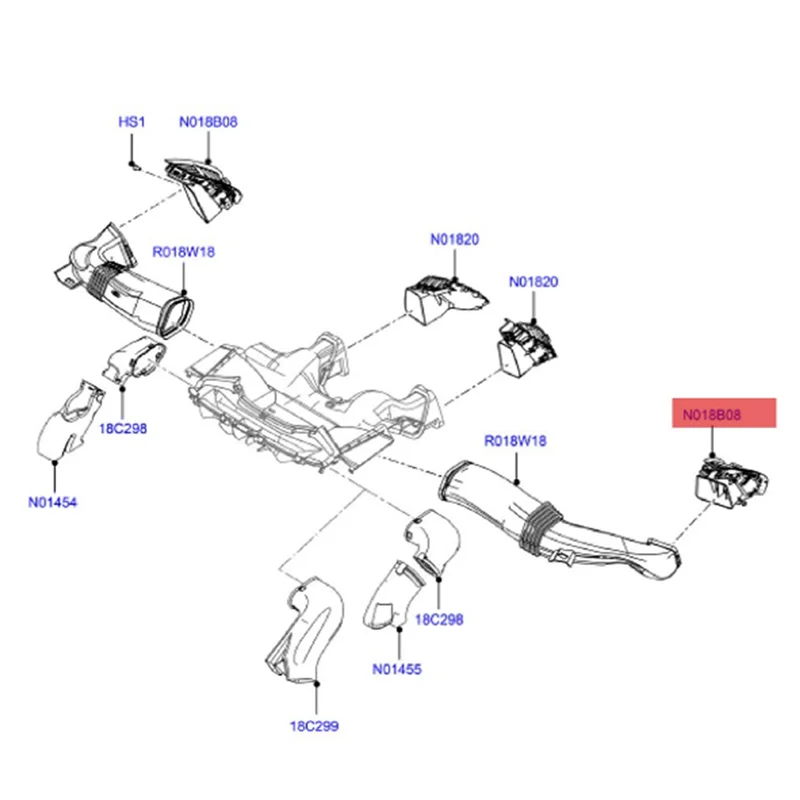 1 Pasang Presisi Kisi-kisi Ventilasi AC Dashboard Mobil Untuk Ford Ecosport 2013-2023 CN15N018B08AD CN15-N018B09AD Pa