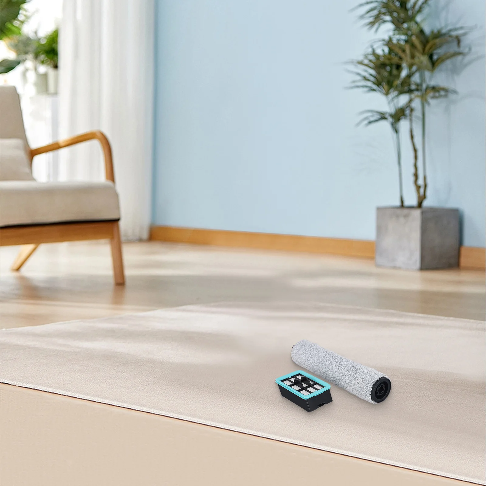 Floor Scrubber Brush Floor Scrubber Filter Home Cleaning Captures Dirt And Dust Easy Replacement Roll Brush 241 * 57 * 59mm
