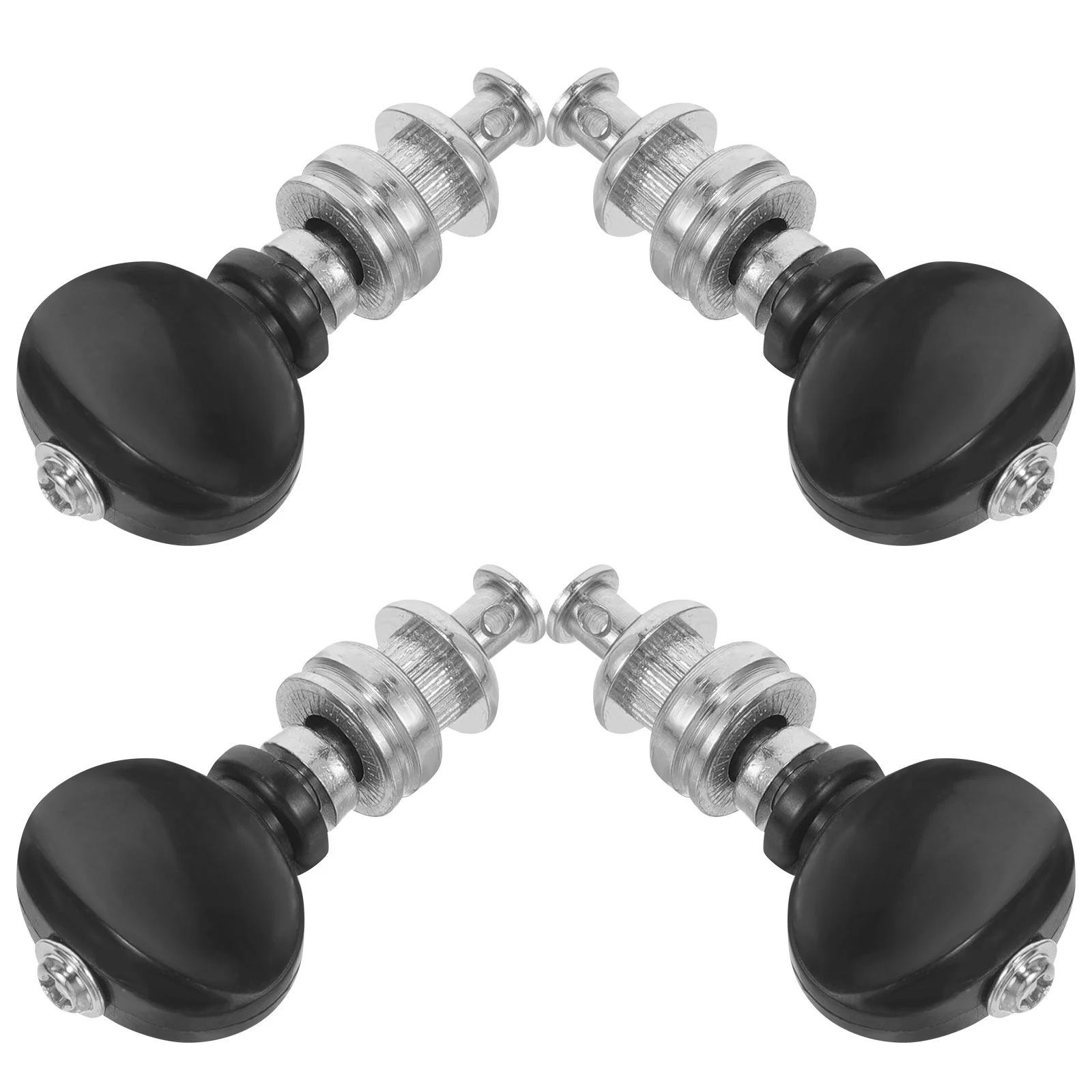 

4pcs Ukulele Tuning Pegs Black Handle Universal Fit Accurate Tuning Replacement Parts For Soprano Concert Tenor Musical