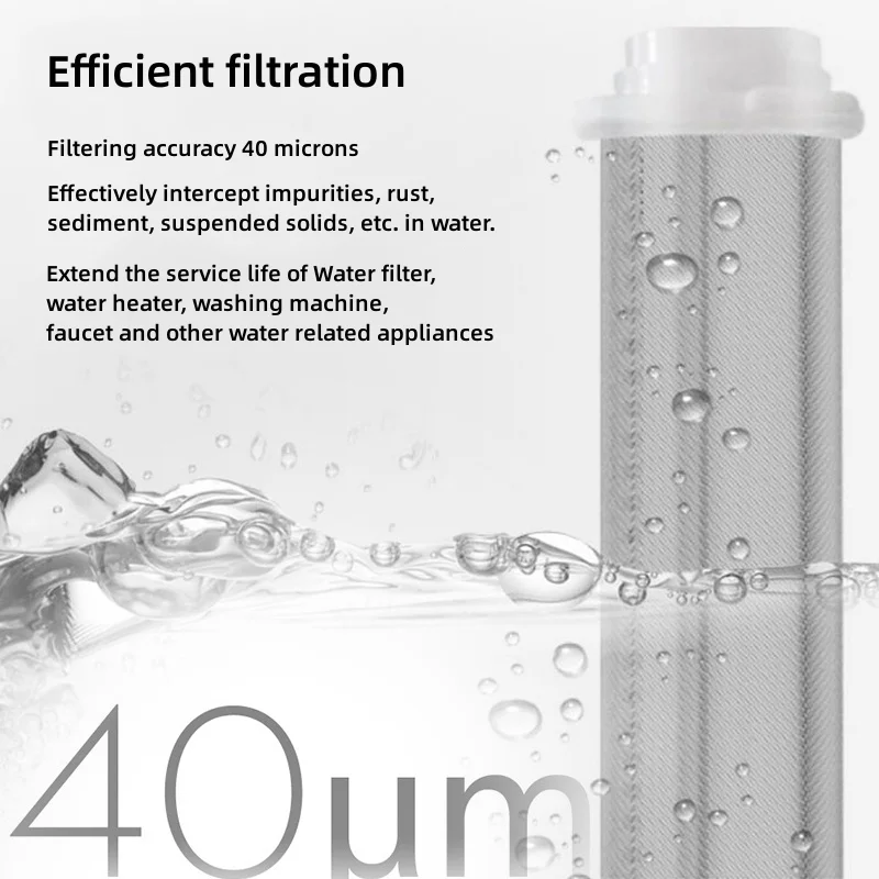 Front Purifier Whole House Spin Down Sediment Water Filter Central Backwash Remove Rust Contaminant Stainless Steel Mesh