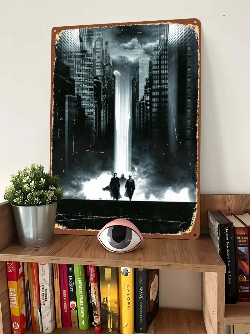 ملصقات الفيلم الكلاسيكي علامات معدنية مصفوفة ديكور لتزيين الغرفة لوحات القصدير المخصصة لتزيين جدران الفن الكهف رجل ريترو #4