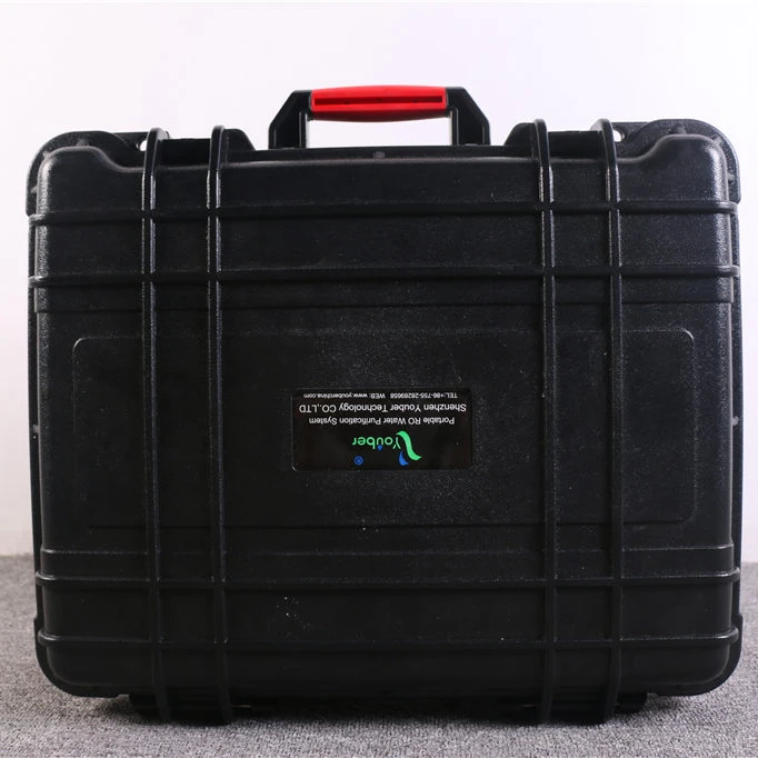 Filtro de água UF de mala portátil movido a energia solar DC12V DC24V para kit de emergência potável ao ar livre