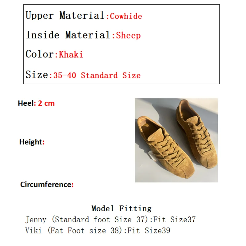 Withered Genuine Suede Leather Sneakers Shoes Women Minimalist Retro Round Toe Deep Khaki Flat Training Shoes Women 2