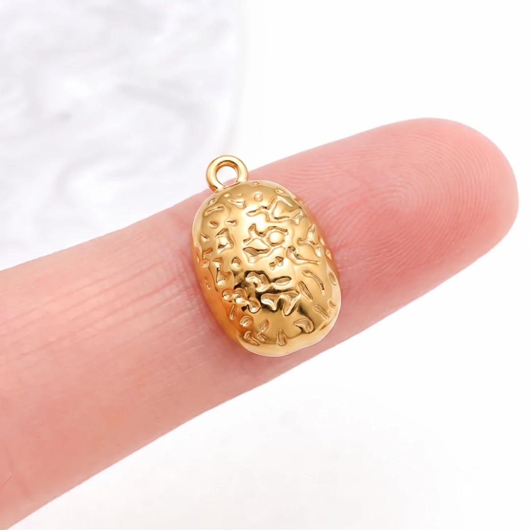 5 Stück Edelstahl-Anhängerrohlinge (rund, oval, quadratisch) für DIY-Charm-Halsketten und Schmuckherstellung – Detail 6