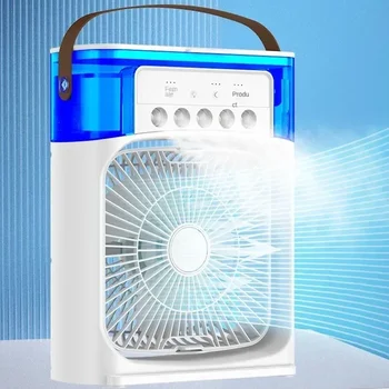 Mini Portable Humidifier Fan AIr Conditioner Household Small Air Cooler Hydrocooling Portable Adjustment For Office 3 Speed Fan