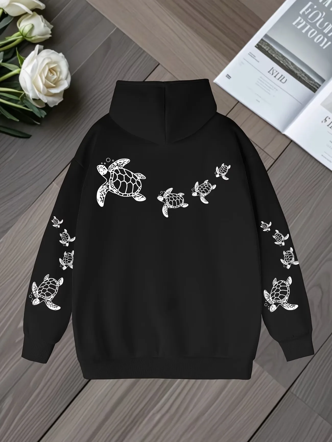 Fashion Sea Turtle Print Hoodies Spring Autumn Winter Y2k Streetwear Casual Hoodies Harajuku Sweatshirts Tops Hoodie Sweatshirt