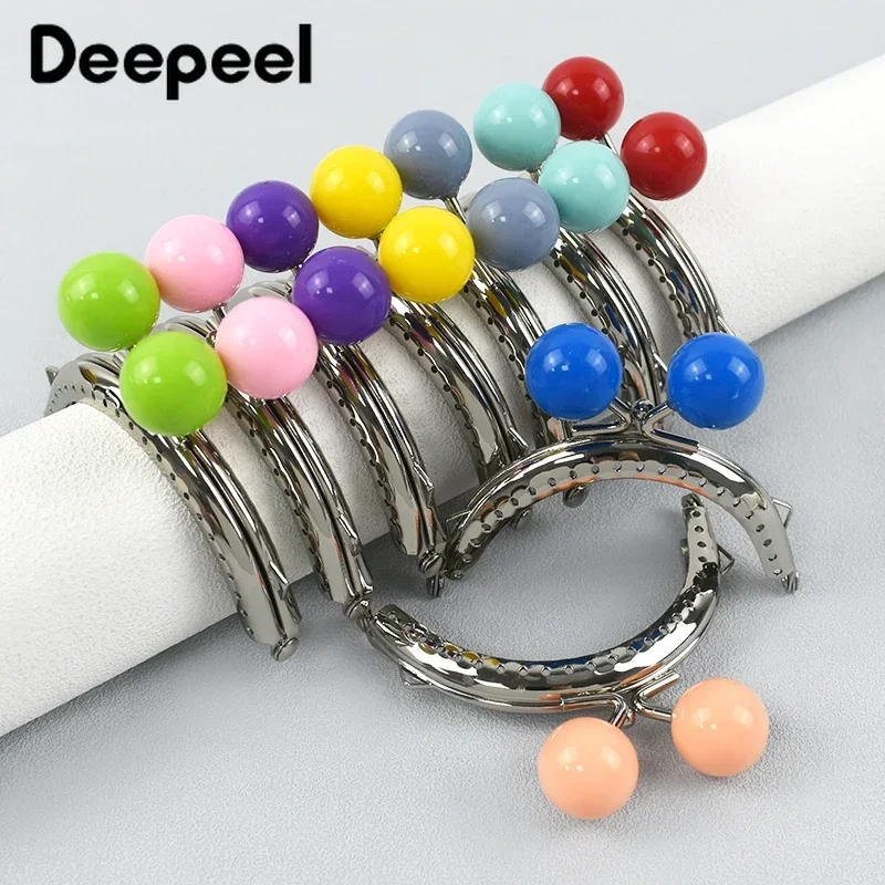 2/5/10Pcs Deepeel 85mm Metal Purse Frame Kiss Clasp Bag Handles Handbags Clutch DIY Leather Crafts Brackets Sewing Accessories