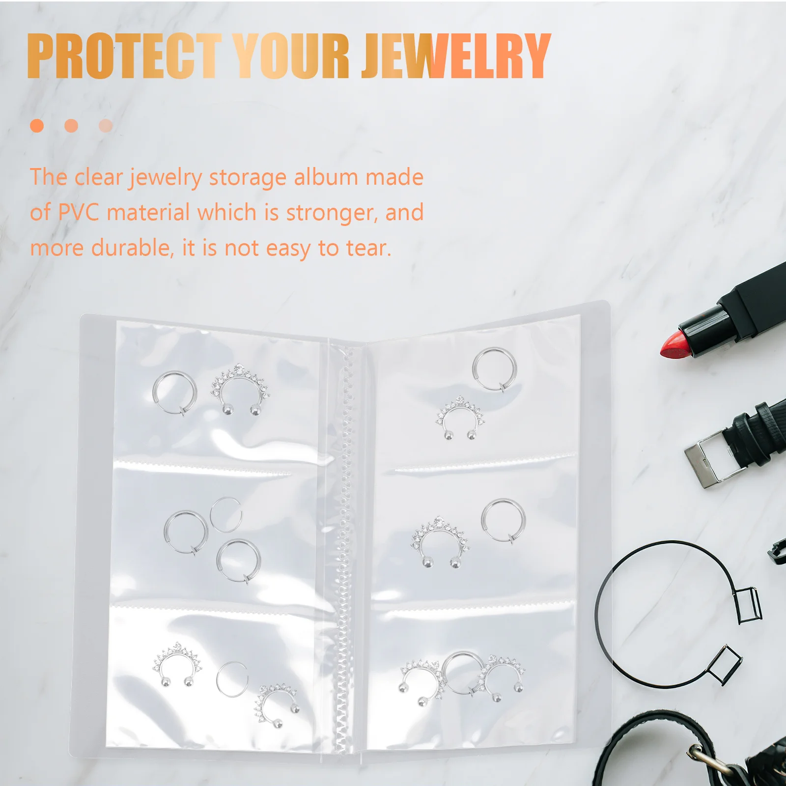 

Дорожная прозрачная книга для хранения ювелирных изделий, портативный органайзер для сережек, 84-сетка, прозрачный ювелирный альбом для путешествий, органайзер для сережек