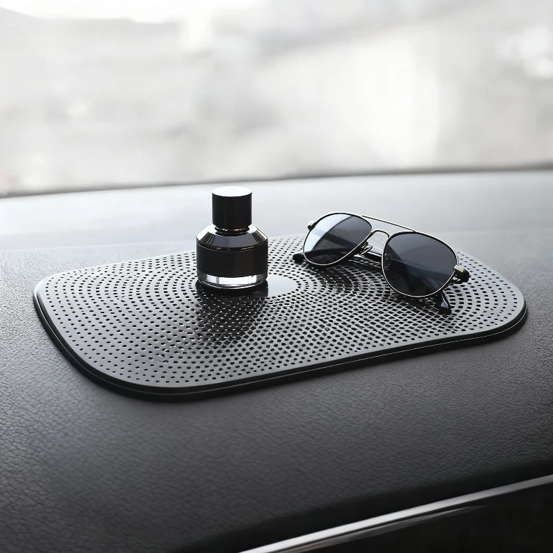 

1 шт. силиконовый противоскользящий коврик для центральной консоли автомобиля, нескользящая ручка для ключей телефона, легко чистящийся органайзер для приборной панели