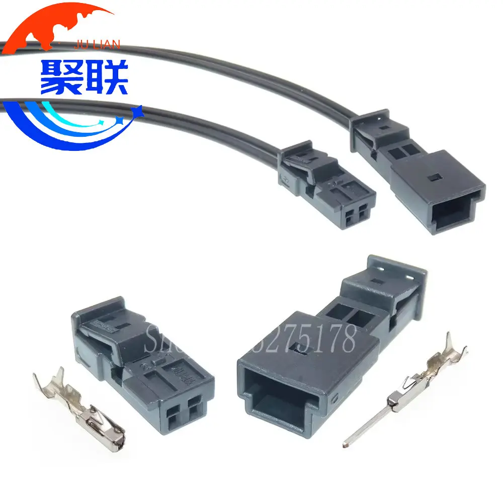 

1Set 2Pin 1-968699-1 1-1718333-1 Car Atmosphere Light Wire Socket Auto Alto Horn Connector for VW Audi 968699-1 1718333-1