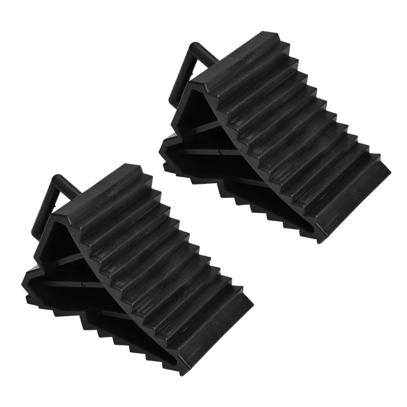 

Wheel Chock with Handle Vehicle Car Truck Wheel Tire Chock Stoppers Block Antislip Dropship